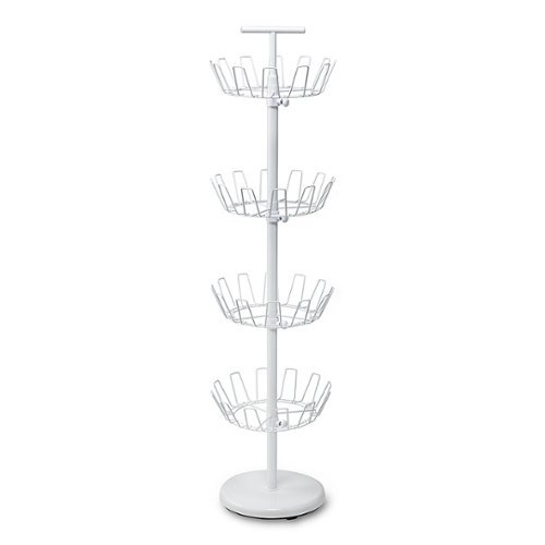 Image of Honey-Can-Do - 4-Tier Revolving Shoe Tree Tower - White