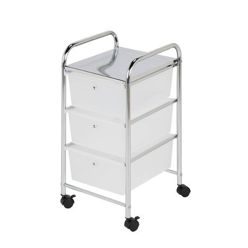 

Honey-Can-Do - 3-Drawer Rolling Storage Cart - Chrome
