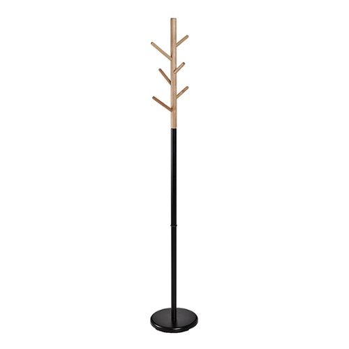 

Honey-Can-Do - Modern Freestanding Coat Tree Stand with Round Base - Black