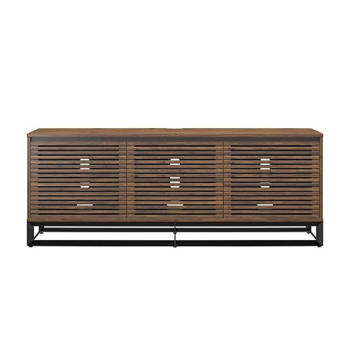 Alphason - 68 Media Console for TVs up to 77 - Columbia Walnut Veneer