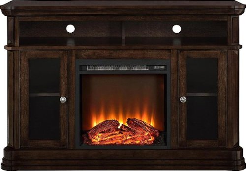 Ameriwood Home - Brooklyn Electric Fireplace TV Console - Espresso