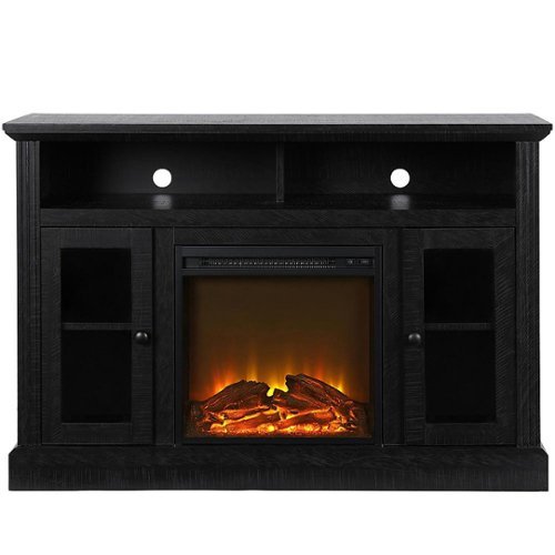 Ameriwood Home - Chicago Electric Fireplace TV Console - Black Oak