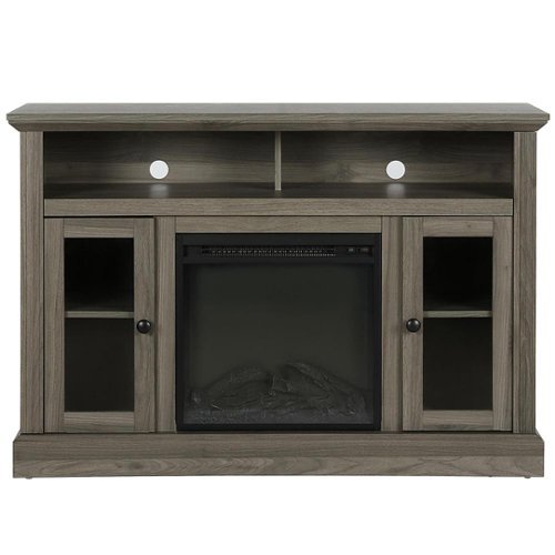 Ameriwood Home - Chicago Electric Fireplace TV Console - Medium Brown