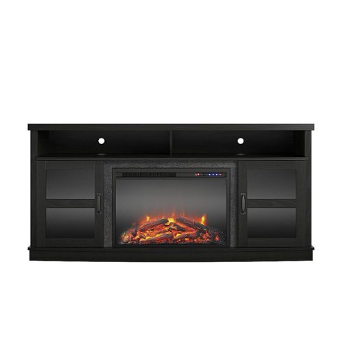 Image of Ameriwood Home - Ayden Park Fireplace TV Stand (65") - Black Oak