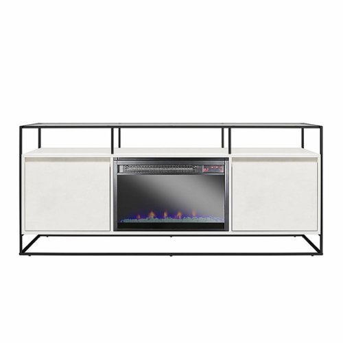 Image of Ameriwood Home - Camley Electric Fireplace TV Stand/Console - Plaster