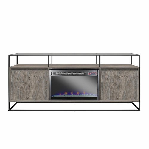 Image of Ameriwood Home - Camley Electric Fireplace TV Stand/Console - Gray Oak