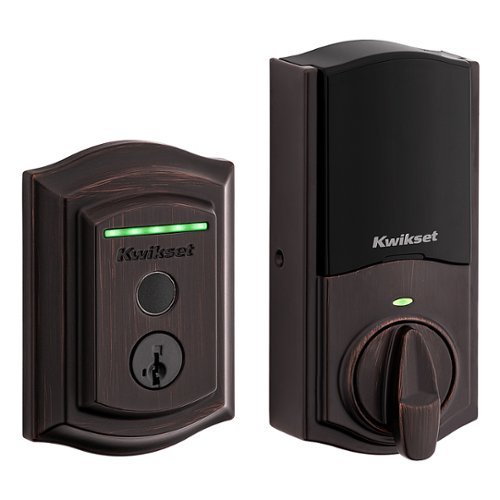 Kwikset - Halo Smart Lock Wi-Fi Replacement Deadbolt with App/Key/Fingerprint Access - Venetian Bronze