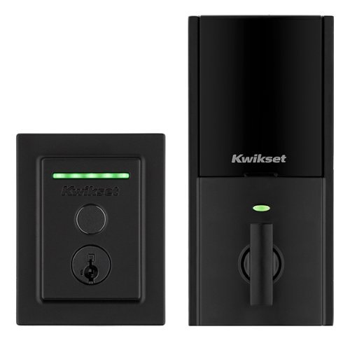Kwikset - Halo Smart Lock Wi-Fi Replacement Deadbolt with App/Key/Fingerprint Access - Matte Black