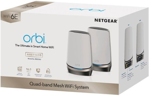 NETGEAR Orbi 960 Series AXE11000 Quad-Band Mesh Wi-Fi 6E System (2-pack) - White BUY IN MIDDLE EAST