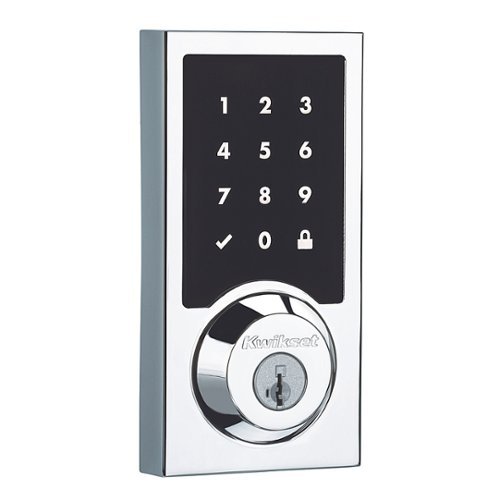 Kwikset - 916 Smart Lock Z-Wave Replacement Deadbolt with App/Touchscreen/Key Access - Polished Chrome