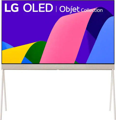 Front. LG - Pose 55" Class OLED 4K UHD Smart webOS TV with All-Around Design - Beige.