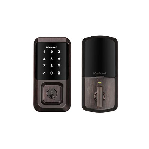 Kwikset - Halo Smart Lock Wi-Fi Replacement Deadbolt with App/Touchscreen/Key Access - Venetian Bronze
