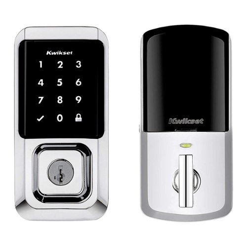 Kwikset - Halo Smart Lock Wi-Fi Replacement Deadbolt with App/Touchscreen/Key Access - Polished Chrome