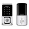 Kwikset - Halo Smart Lock Wi-Fi Replacement Deadbolt with App/Touchscreen/Key Access - Polished Chrome-Front_Standard