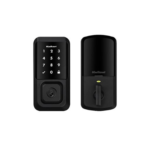 Kwikset - Halo Smart Lock Wi-Fi Replacement Deadbolt with App/Touchscreen/Key Access - Matte Black