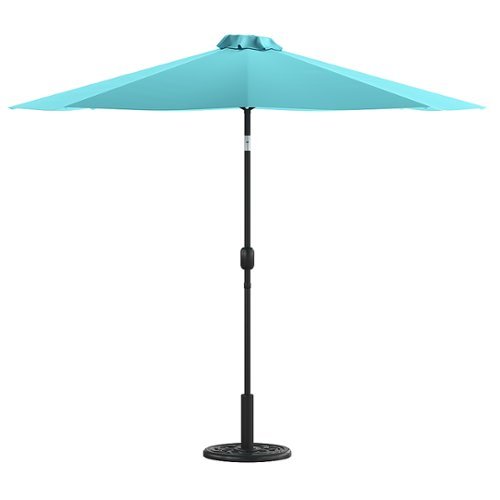 Flash Furniture - Patio Umbrella and Base - Teal