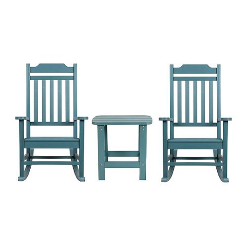 Photos - Garden Furniture Flash Furniture  Winston Set of 2 Indoor/Outdoor Poly Resin Rocking Chair 