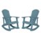Alamont Home - Savannah Adirondack Poly Resin Rocking Chairs for Indoor/Outdoor Use - 2 Pack - Sea Foam-Front_Standard