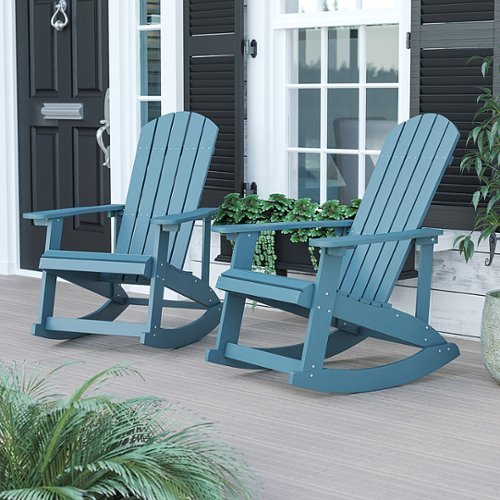 Alamont Home Savannah Adirondack Poly Resin Rocking Chairs for