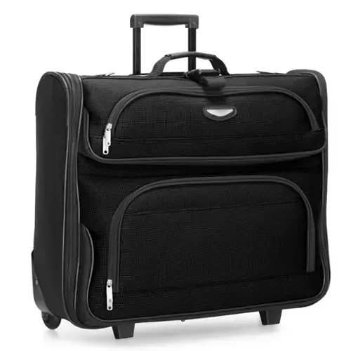 Front. Fabibe - Amsterdam Business Rolling Garment Bag Softside Expandable 2-wheeled Suit Carrier Red One Size - Black.