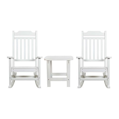 Photos - Garden Furniture Flash Furniture  Winston Set of 2 Indoor/Outdoor Poly Resin Rocking Chair 