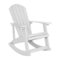Alamont Home - Savannah Adirondack Style Poly Resin Wood Rocking Chair for Indoor/Outdoor Use - White-Front_Standard