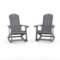 Alamont Home - Savannah Adirondack Poly Resin Rocking Chairs for Indoor/Outdoor Use in White - 2 Pack - Light Gray-Front_Standard