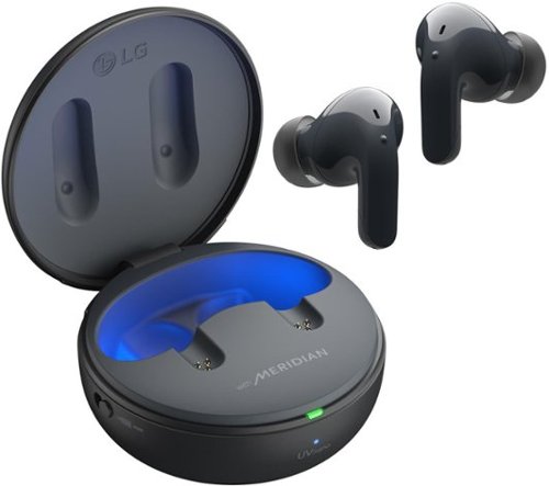  LG - TONE Free T90Q True Wireless Noise Cancelling In-Ear Earbuds - Black