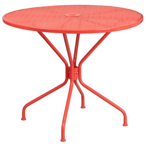 Alamont Home - Oia Round Contemporary Patio Table - Coral