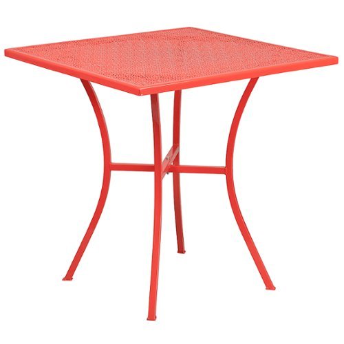 Alamont Home - Oia Square Contemporary Patio Table - Coral