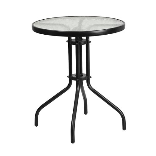 

Flash Furniture - Bellamy Contemporary Patio Table - Clear/Black