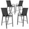 Alamont Home - Brazos Modern Fabric Patio Barstool (set of 4) - Black-Front_Standard