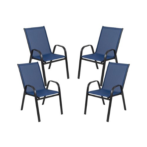 Flash Furniture - Brazos Patio Chair (set of 4) - Navy