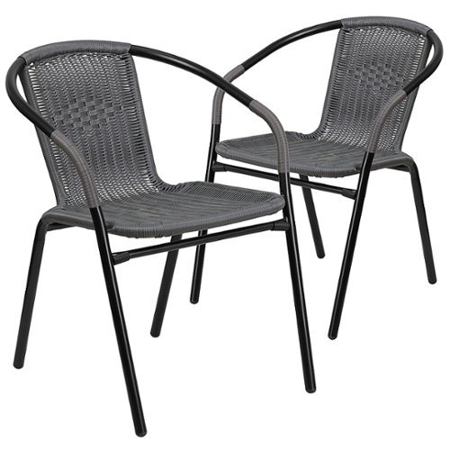 Flash Furniture - Lila Patio Chair (set of 2) - Gray