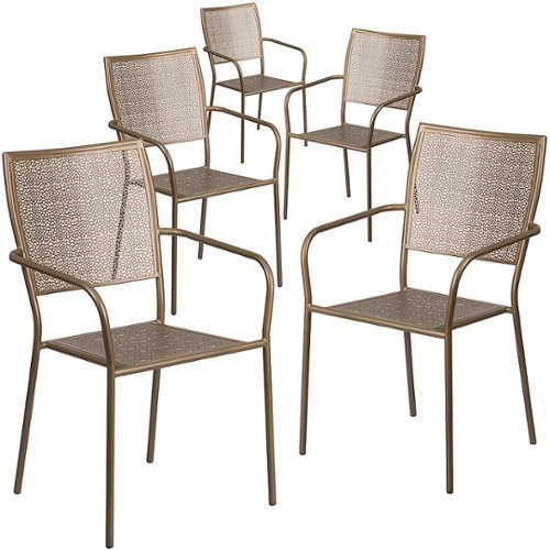 

Flash Furniture - Oia Patio Chair (set of 5) - Gold