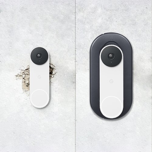 Wasserstein Wall Plate for Google Nest Doorbell (wired, 2nd gen) - Gray GLOBAL SHIPPING