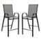 Alamont Home - Brazos Modern Fabric Patio Barstool (set of 2) - Gray-Front_Standard