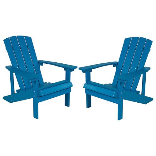Flash Furniture - Charlestown Adirondack Chair (set of 2) - Blue