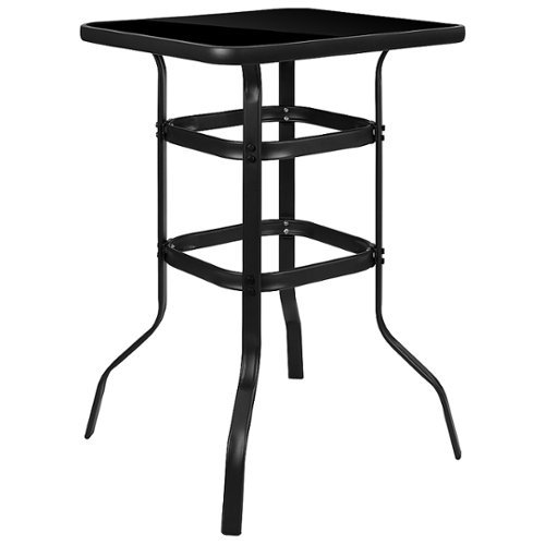Image of Flash Furniture - Barker Modern Patio Bar Table - Black