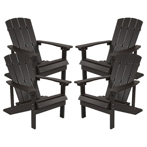 

Flash Furniture - Charlestown Adirondack Chair (set of 4) - Slate Gray