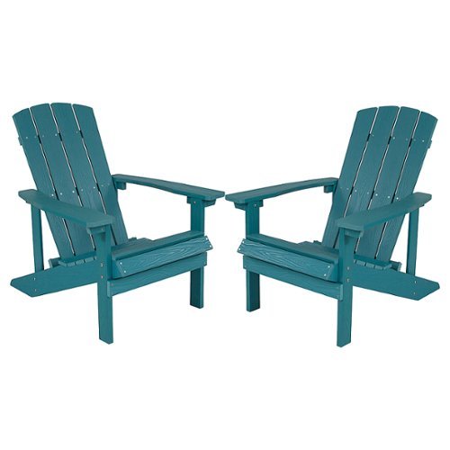 Photos - Garden Furniture Flash Furniture  Charlestown Adirondack Chair  - Sea Foam 2-JJ (set of 2)