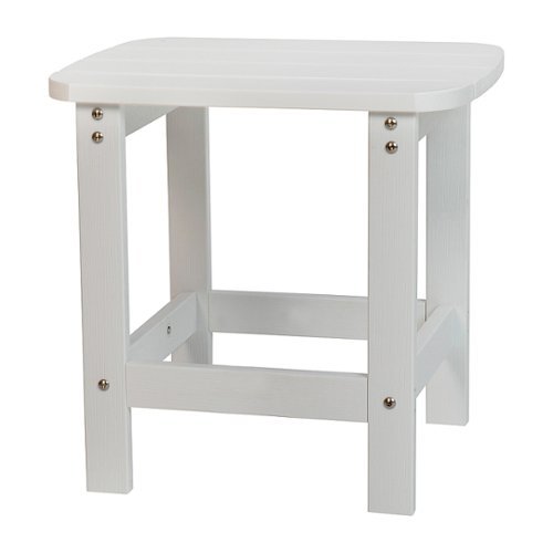 

Flash Furniture - Charlestown Classic Adirondack Side Table - White