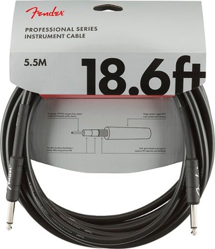 Photos - Cable (video, audio, USB) Fender  Professional Series Instrument Cable - Black 990820020 