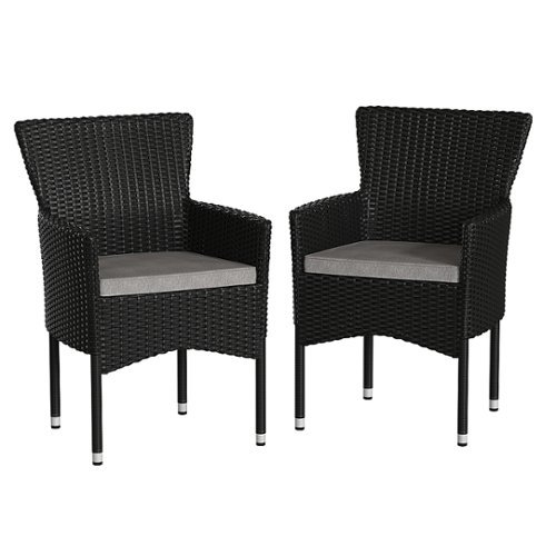 

Flash Furniture - Maxim Patio Chair (set of 2) - Black/Gray