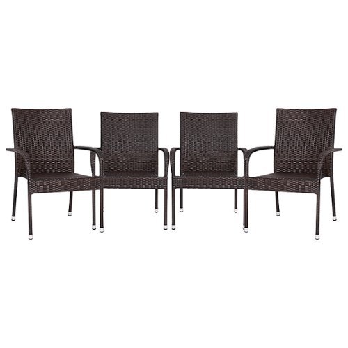 

Flash Furniture - Maxim Patio Chair (set of 4) - Espresso