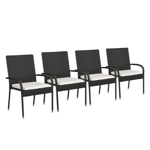 Alamont Home - Maxim Patio Chair (set of 4) - Black/Cream-Front_Standard 
