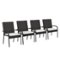 Alamont Home - Maxim Patio Chair (set of 4) - Black/Cream-Front_Standard