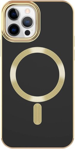 AMPD - Gold Bumper Soft Case with MagSafe for Apple iPhone 12 Pro / iPhone 12 - Black