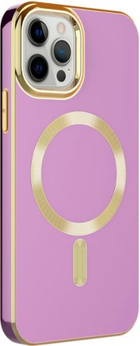 AMPD Gold Bumper Soft Case with MagSafe for Apple iPhone 12 Pro / iPhone 12 - Lilac Purple GLOBAL SHIPPING
