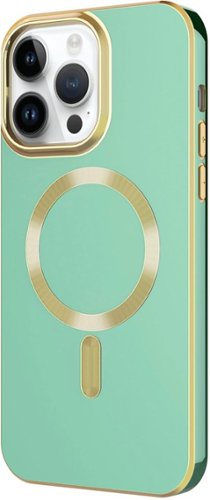 AMPD Gold Bumper Soft Case with MagSafe for Apple iPhone 14 Pro Max - Light Green WORLDWIDE DELIVERY